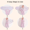 david's kids 100% Cotton 3 Pack Baby Swaddle Wrap for 0-3 Months, Soft Breathable Swaddle Blanket for Newborn Infant, Adjustable Baby Wrap Sleep Sacks for Girls, Newborn Essentials, Floral
