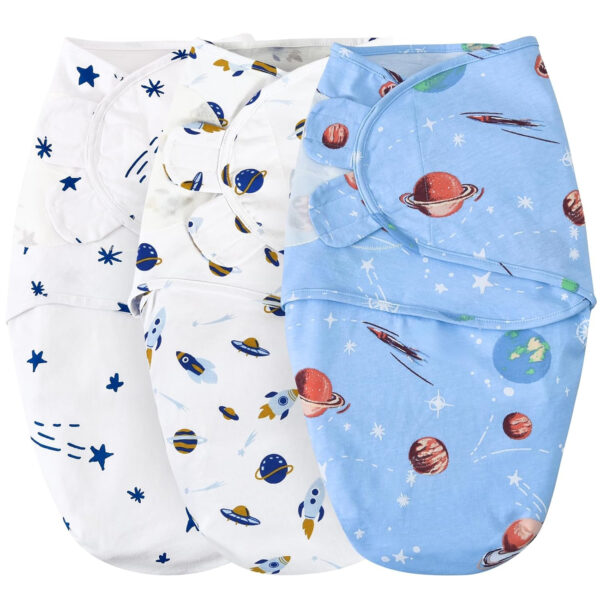 david's kids 100% Cotton 3 Pack Baby Swaddle Wrap for 0-3 Months, Soft Breathable Swaddle Blanket for Newborn Infant, Adjustable Baby Wrap Sleep Sacks for Girls, Newborn Essentials, Floral