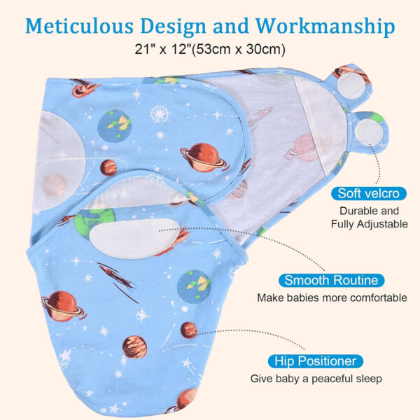 david's kids 100% Cotton 3 Pack Baby Swaddle Wrap for 0-3 Months, Soft Breathable Swaddle Blanket for Newborn Infant, Adjustable Baby Wrap Sleep Sacks for Girls, Newborn Essentials, Floral