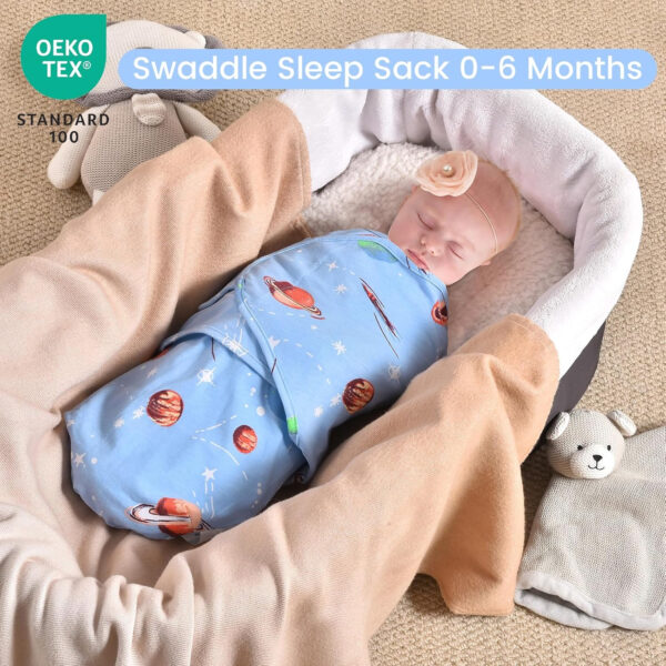 david's kids 100% Cotton 3 Pack Baby Swaddle Wrap for 0-3 Months, Soft Breathable Swaddle Blanket for Newborn Infant, Adjustable Baby Wrap Sleep Sacks for Girls, Newborn Essentials, Floral