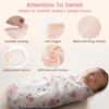 david's kids 100% Cotton 3 Pack Baby Swaddle Wrap for 0-3 Months, Soft Breathable Swaddle Blanket for Newborn Infant, Adjustable Baby Wrap Sleep Sacks for Girls, Newborn Essentials, Floral