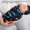 david's kids 100% Cotton 3 Pack Baby Swaddle Wrap for 0-3 Months, Soft Breathable Swaddle Blanket for Newborn Infant, Adjustable Baby Wrap Sleep Sacks for Girls, Newborn Essentials, Floral