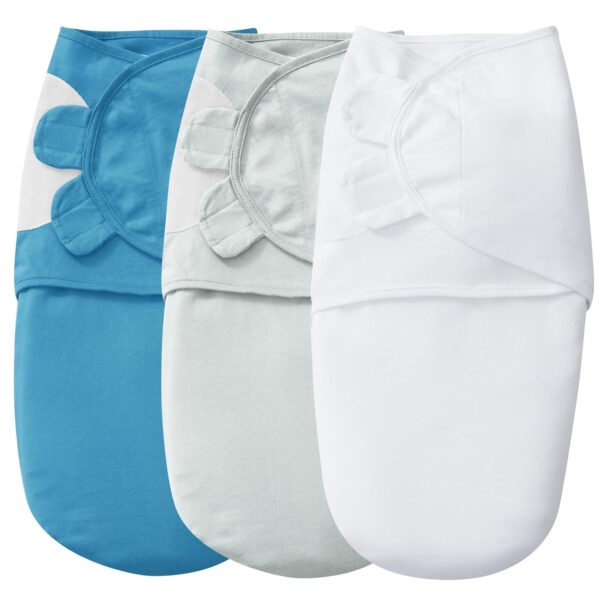 david's kids 100% Cotton 3 Pack Baby Swaddle Wrap for 0-3 Months, Soft Breathable Swaddle Blanket for Newborn Infant, Adjustable Baby Wrap Sleep Sacks for Girls, Newborn Essentials, Floral