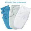 david's kids 100% Cotton 3 Pack Baby Swaddle Wrap for 0-3 Months, Soft Breathable Swaddle Blanket for Newborn Infant, Adjustable Baby Wrap Sleep Sacks for Girls, Newborn Essentials, Floral