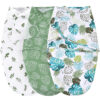david's kids 100% Cotton 3 Pack Baby Swaddle Wrap for 0-3 Months, Soft Breathable Swaddle Blanket for Newborn Infant, Adjustable Baby Wrap Sleep Sacks for Girls, Newborn Essentials, Floral