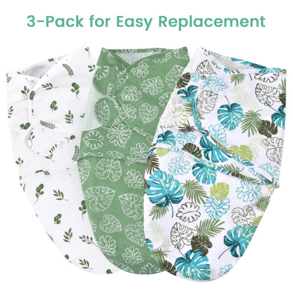 david's kids 100% Cotton 3 Pack Baby Swaddle Wrap for 0-3 Months, Soft Breathable Swaddle Blanket for Newborn Infant, Adjustable Baby Wrap Sleep Sacks for Girls, Newborn Essentials, Floral