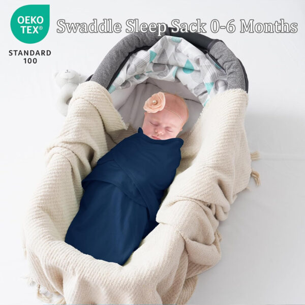 david's kids 100% Cotton 3 Pack Baby Swaddle Wrap for 0-3 Months, Soft Breathable Swaddle Blanket for Newborn Infant, Adjustable Baby Wrap Sleep Sacks for Girls, Newborn Essentials, Floral