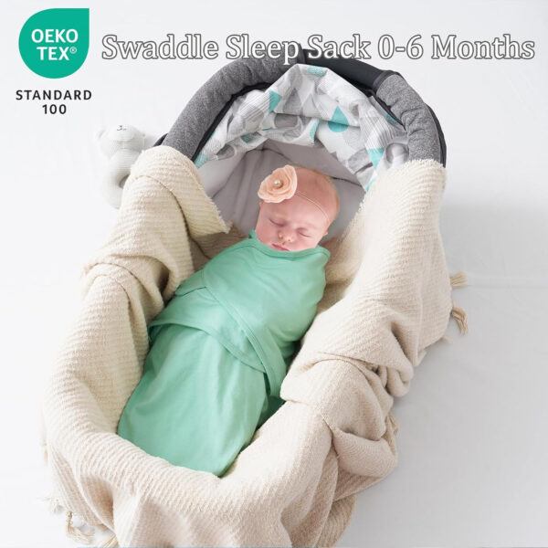 david's kids 100% Cotton 3 Pack Baby Swaddle Wrap for 0-3 Months, Soft Breathable Swaddle Blanket for Newborn Infant, Adjustable Baby Wrap Sleep Sacks for Girls, Newborn Essentials, Floral