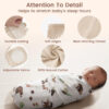david's kids 100% Cotton 3 Pack Baby Swaddle Wrap for 0-3 Months, Soft Breathable Swaddle Blanket for Newborn Infant, Adjustable Baby Wrap Sleep Sacks for Girls, Newborn Essentials, Floral