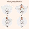 david's kids 100% Cotton 3 Pack Baby Swaddle Wrap for 0-3 Months, Soft Breathable Swaddle Blanket for Newborn Infant, Adjustable Baby Wrap Sleep Sacks for Girls, Newborn Essentials, Floral