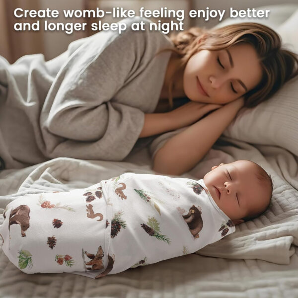 david's kids 100% Cotton 3 Pack Baby Swaddle Wrap for 0-3 Months, Soft Breathable Swaddle Blanket for Newborn Infant, Adjustable Baby Wrap Sleep Sacks for Girls, Newborn Essentials, Floral