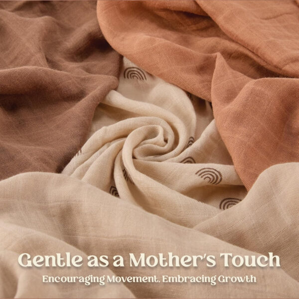 Muslin Swaddle Blankets - 4 Pack | Muslin Baby Blanket for Newborn Boy/Girl | Soft&Breathable Receiving Blankets | Newborn Swaddle Blanket (47" x 47")| Baby Essentials,Registry & Gift- Desert Dreams