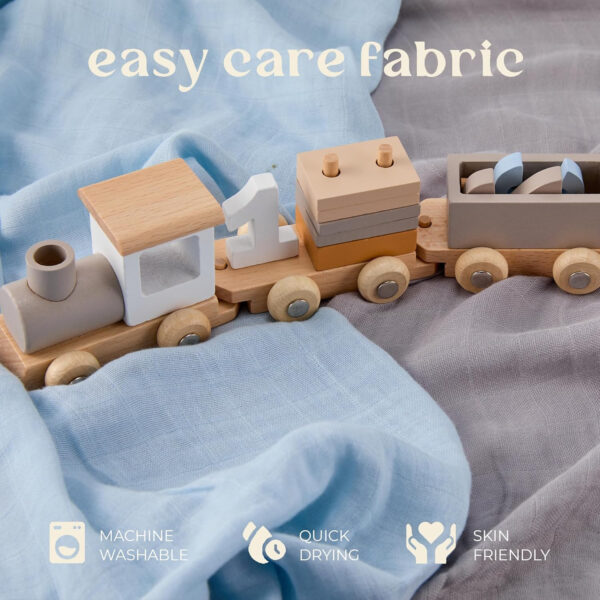 Muslin Swaddle Blankets - 4 Pack | Muslin Baby Blanket for Newborn Boy/Girl | Soft&Breathable Receiving Blankets | Newborn Swaddle Blanket (47" x 47")| Baby Essentials,Registry & Gift- Desert Dreams