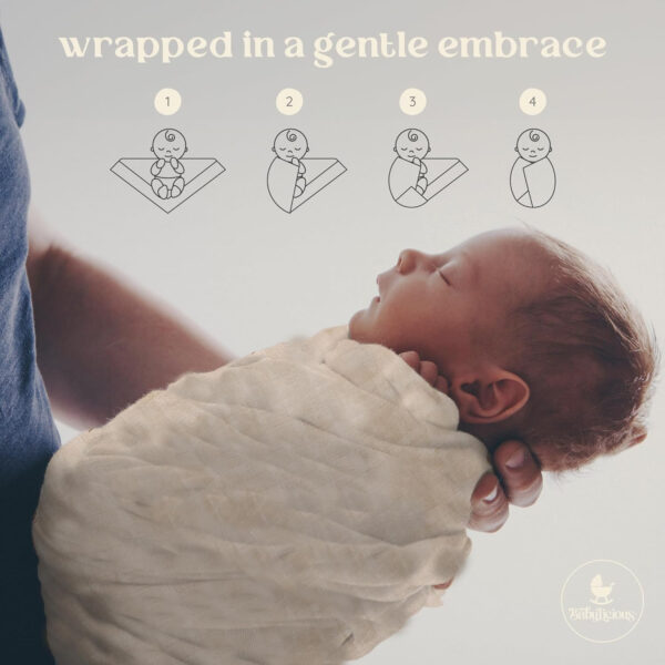 Muslin Swaddle Blankets - 4 Pack | Muslin Baby Blanket for Newborn Boy/Girl | Soft&Breathable Receiving Blankets | Newborn Swaddle Blanket (47" x 47")| Baby Essentials,Registry & Gift- Desert Dreams