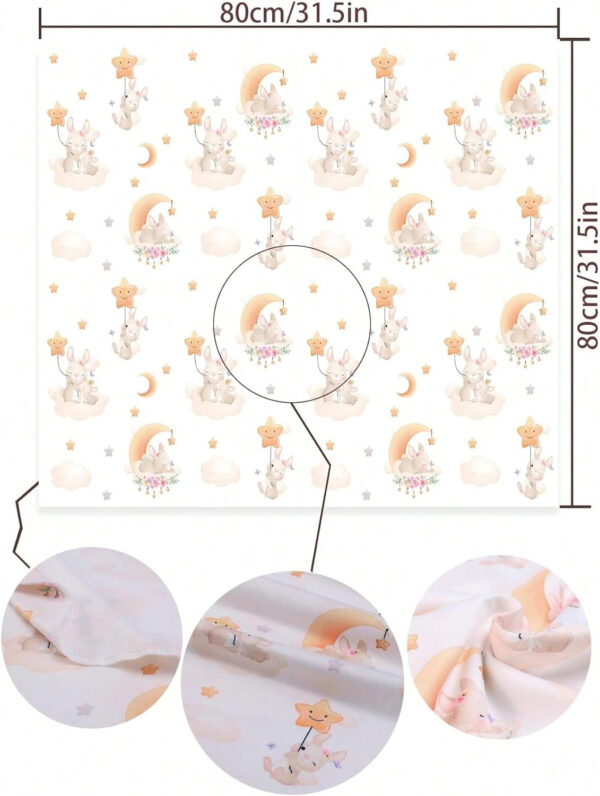 Ylsteed Baby Swaddle Blanket and Headband Set, Newborn Receiving Blanket Swaddle Wrap for Girls and Boys, Swaddling Blankets Neutral for Newborn， Soft and Skin-Friendly 32 * 32 inches (Blue Leaves)