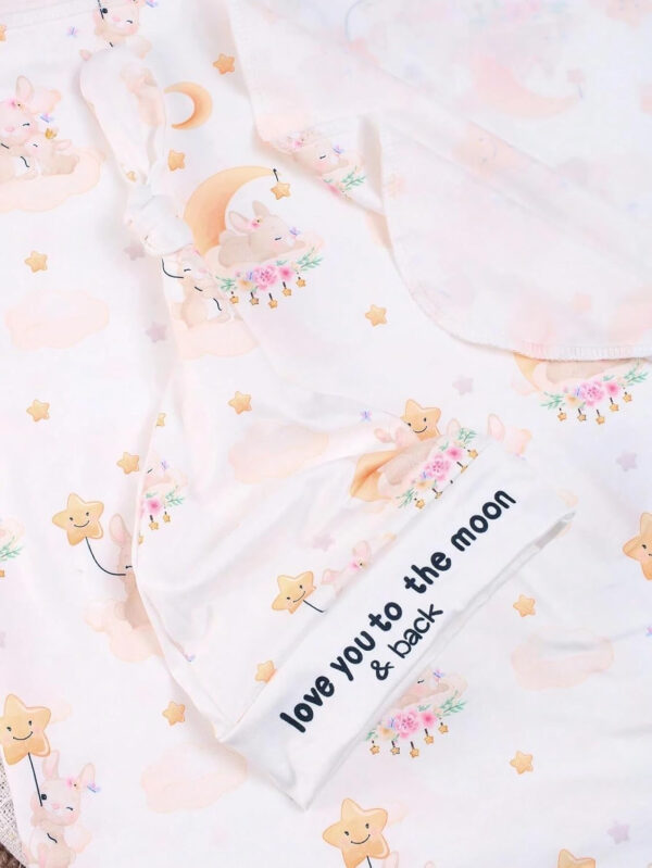 Ylsteed Baby Swaddle Blanket and Headband Set, Newborn Receiving Blanket Swaddle Wrap for Girls and Boys, Swaddling Blankets Neutral for Newborn， Soft and Skin-Friendly 32 * 32 inches (Blue Leaves)