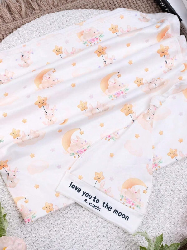 Ylsteed Baby Swaddle Blanket and Headband Set, Newborn Receiving Blanket Swaddle Wrap for Girls and Boys, Swaddling Blankets Neutral for Newborn， Soft and Skin-Friendly 32 * 32 inches (Blue Leaves)