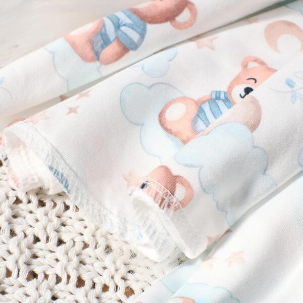 Ylsteed Baby Swaddle Blanket and Headband Set, Newborn Receiving Blanket Swaddle Wrap for Girls and Boys, Swaddling Blankets Neutral for Newborn， Soft and Skin-Friendly 32 * 32 inches (Blue Leaves)