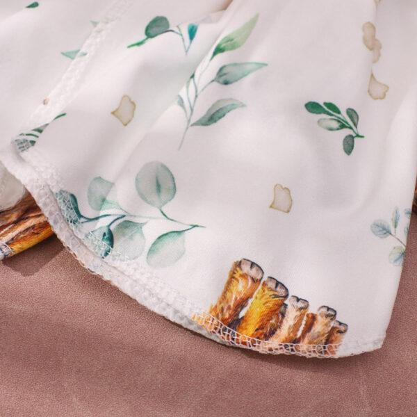 Ylsteed Baby Swaddle Blanket and Headband Set, Newborn Receiving Blanket Swaddle Wrap for Girls and Boys, Swaddling Blankets Neutral for Newborn， Soft and Skin-Friendly 32 * 32 inches (Blue Leaves)