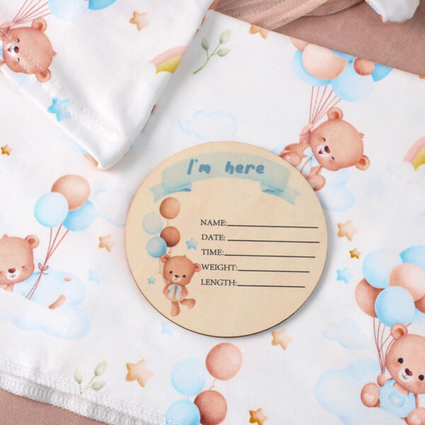 Ylsteed Baby Swaddle Blanket and Headband Set, Newborn Receiving Blanket Swaddle Wrap for Girls and Boys, Swaddling Blankets Neutral for Newborn， Soft and Skin-Friendly 32 * 32 inches (Blue Leaves)