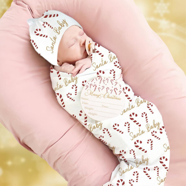 Ylsteed Baby Swaddle Blanket and Headband Set, Newborn Receiving Blanket Swaddle Wrap for Girls and Boys, Swaddling Blankets Neutral for Newborn， Soft and Skin-Friendly 32 * 32 inches (Blue Leaves)