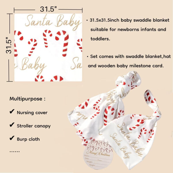 Ylsteed Baby Swaddle Blanket and Headband Set, Newborn Receiving Blanket Swaddle Wrap for Girls and Boys, Swaddling Blankets Neutral for Newborn， Soft and Skin-Friendly 32 * 32 inches (Blue Leaves)