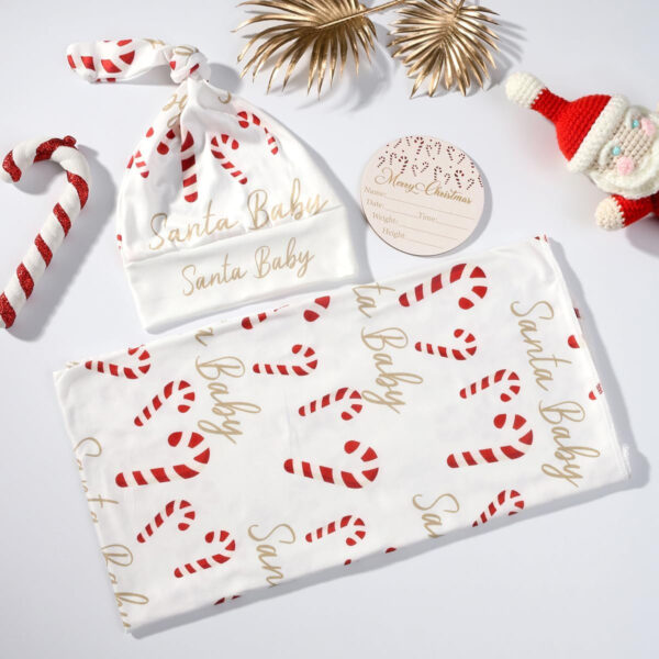 Ylsteed Baby Swaddle Blanket and Headband Set, Newborn Receiving Blanket Swaddle Wrap for Girls and Boys, Swaddling Blankets Neutral for Newborn， Soft and Skin-Friendly 32 * 32 inches (Blue Leaves)