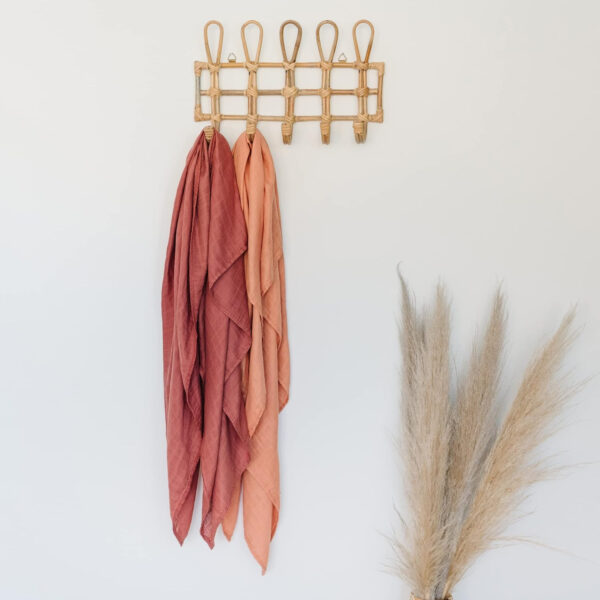 Organic Baby Muslin Swaddle Blankets for Boy or Girl - Eucalyptus Leaves and Sage Swaddling Blanket 2 Pack - Soft Muslin, XLarge and Breathable, Boho Baby, 47" X 47"