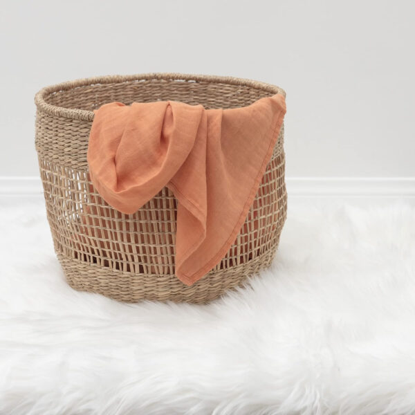 Organic Baby Muslin Swaddle Blankets for Boy or Girl - Eucalyptus Leaves and Sage Swaddling Blanket 2 Pack - Soft Muslin, XLarge and Breathable, Boho Baby, 47" X 47"