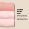 Amazon Essentials x Sofia Grainge Unisex Babies' Swaddle Blanket, Pack of 3