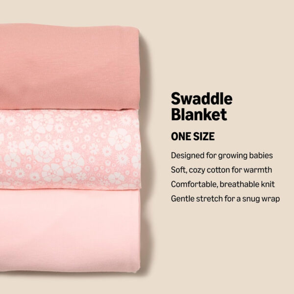 Amazon Essentials x Sofia Grainge Unisex Babies' Swaddle Blanket, Pack of 3