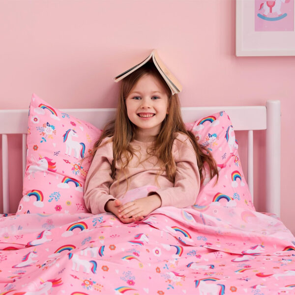688b9cd7d80681e51c520d481c3024315621123c1a7a77b05e923.jpg Joiedomi Kids Twin Sheet Set Unicorn - 3 Piece Soft Microfiber Bed Sheets - Deep Pocket Wrinkle Free, Cozy Toddler Bedding Set, Fade Resistant Breathable for Boys Girls Teens