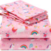 688b9ce17148bd728c4048330be9d0f0a80cd4df5429876150750.jpg Joiedomi Kids Twin Sheet Set Unicorn - 3 Piece Soft Microfiber Bed Sheets - Deep Pocket Wrinkle Free, Cozy Toddler Bedding Set, Fade Resistant Breathable for Boys Girls Teens