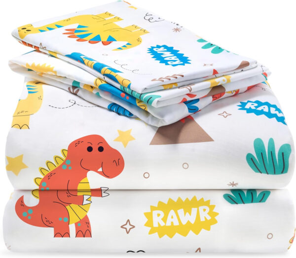 688b9ce7243795cd5c56d0f3bc8e4fa2e7c5dd10be9a97cbb2009.jpg Joiedomi Kids Twin Sheet Set Unicorn - 3 Piece Soft Microfiber Bed Sheets - Deep Pocket Wrinkle Free, Cozy Toddler Bedding Set, Fade Resistant Breathable for Boys Girls Teens