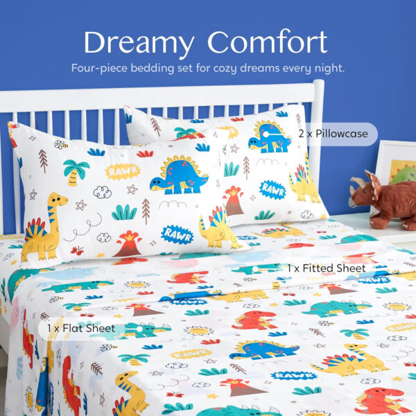 688b9cef00f584d1cb473ce46d15465eb8e189b5afeaa557b14c2.jpg Joiedomi Kids Twin Sheet Set Unicorn - 3 Piece Soft Microfiber Bed Sheets - Deep Pocket Wrinkle Free, Cozy Toddler Bedding Set, Fade Resistant Breathable for Boys Girls Teens