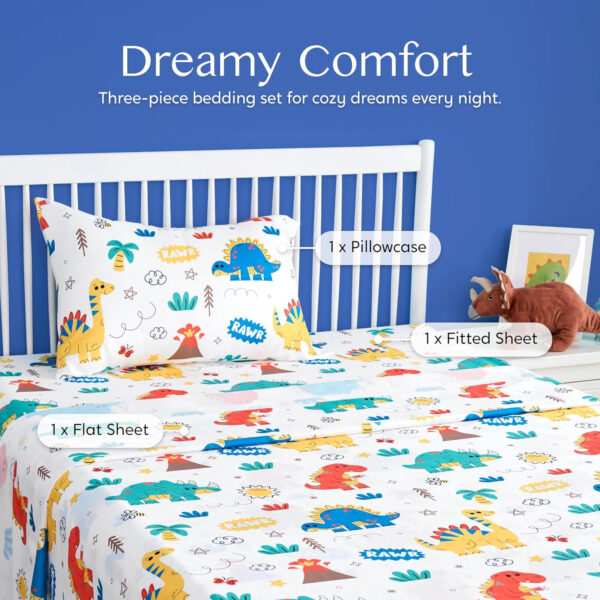 688b9d0a34fccd0f57282f3239afa102c6fa1445b04c8ccb6ce64.jpg Joiedomi Kids Twin Sheet Set Unicorn - 3 Piece Soft Microfiber Bed Sheets - Deep Pocket Wrinkle Free, Cozy Toddler Bedding Set, Fade Resistant Breathable for Boys Girls Teens