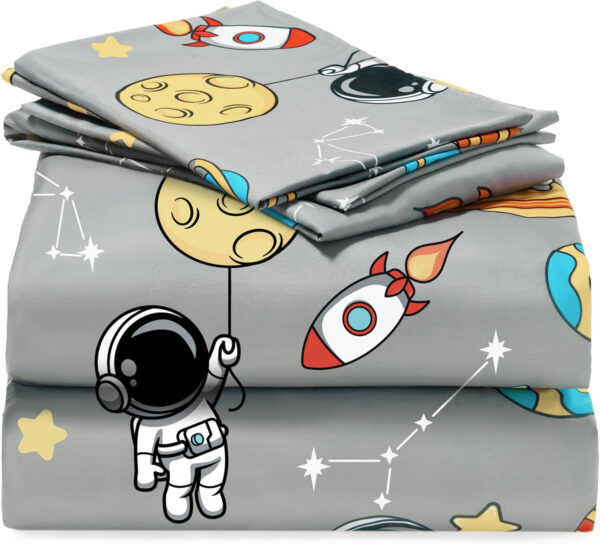 688b9d14191b292c57e5b56df5c7cdd35a553a2490fed4f554ba5.jpg Joiedomi Kids Twin Sheet Set Unicorn - 3 Piece Soft Microfiber Bed Sheets - Deep Pocket Wrinkle Free, Cozy Toddler Bedding Set, Fade Resistant Breathable for Boys Girls Teens