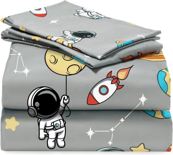 688b9d1d7fec79dbbb3cf38b9ef18a800adc69715589d9d3cfc88.jpg Joiedomi Kids Twin Sheet Set Unicorn - 3 Piece Soft Microfiber Bed Sheets - Deep Pocket Wrinkle Free, Cozy Toddler Bedding Set, Fade Resistant Breathable for Boys Girls Teens