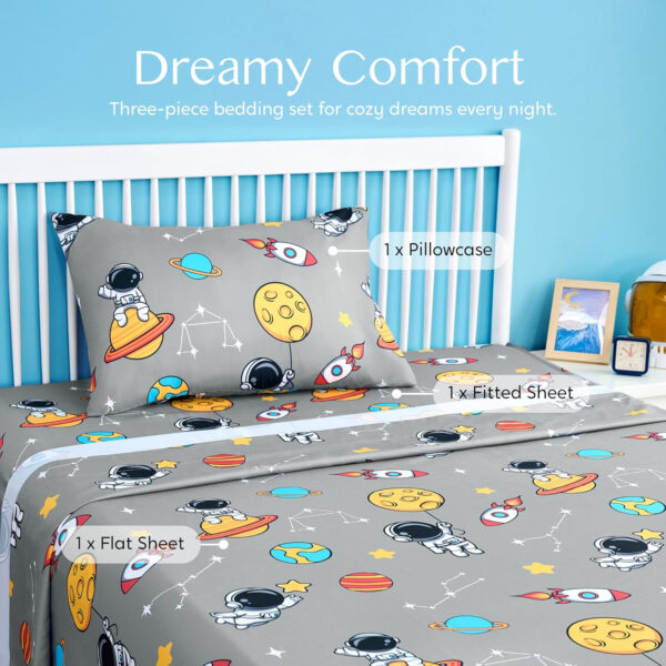 688b9d1ecca9f24e5488dd7d70c896d606fd611447ae4ff44cd7d.jpg Joiedomi Kids Twin Sheet Set Unicorn - 3 Piece Soft Microfiber Bed Sheets - Deep Pocket Wrinkle Free, Cozy Toddler Bedding Set, Fade Resistant Breathable for Boys Girls Teens