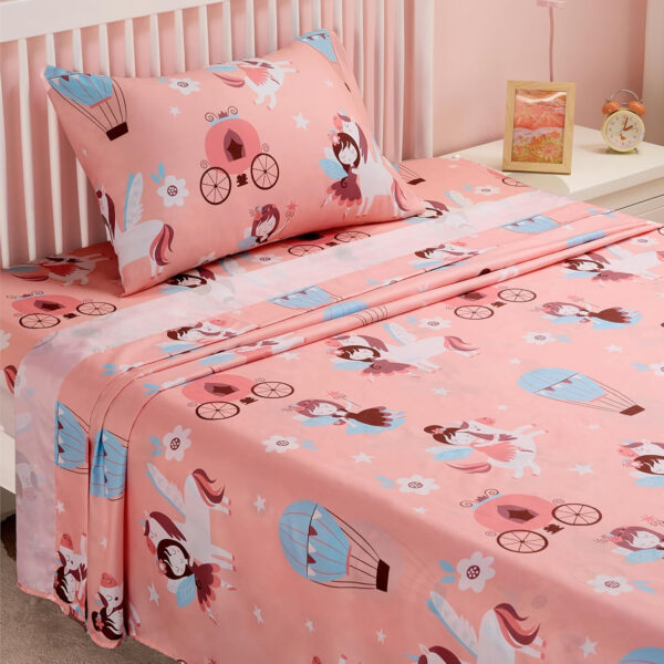 688b9d230a2731261d74da14bd12ba31fd9659e3e52c28a4f84f3.jpg Joiedomi Kids Twin Sheet Set Unicorn - 3 Piece Soft Microfiber Bed Sheets - Deep Pocket Wrinkle Free, Cozy Toddler Bedding Set, Fade Resistant Breathable for Boys Girls Teens