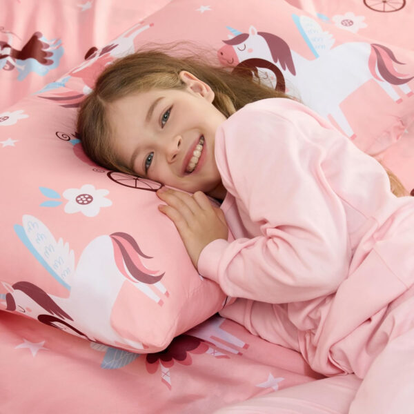 688b9d27213df869f0967b6c0484e8ff029eb426785d8a0483930.jpg Joiedomi Kids Twin Sheet Set Unicorn - 3 Piece Soft Microfiber Bed Sheets - Deep Pocket Wrinkle Free, Cozy Toddler Bedding Set, Fade Resistant Breathable for Boys Girls Teens