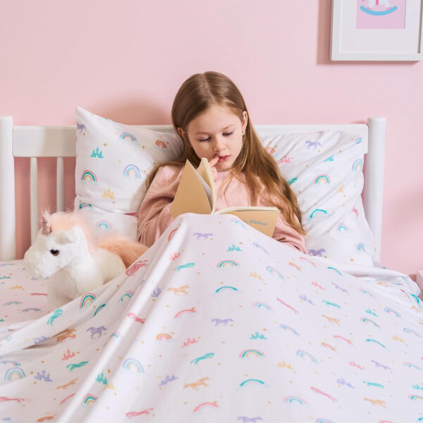 688b9d2c094a0d48f5494fa3cd241519a0d472989380a6e9c2d1a.jpg Joiedomi Kids Twin Sheet Set Unicorn - 3 Piece Soft Microfiber Bed Sheets - Deep Pocket Wrinkle Free, Cozy Toddler Bedding Set, Fade Resistant Breathable for Boys Girls Teens