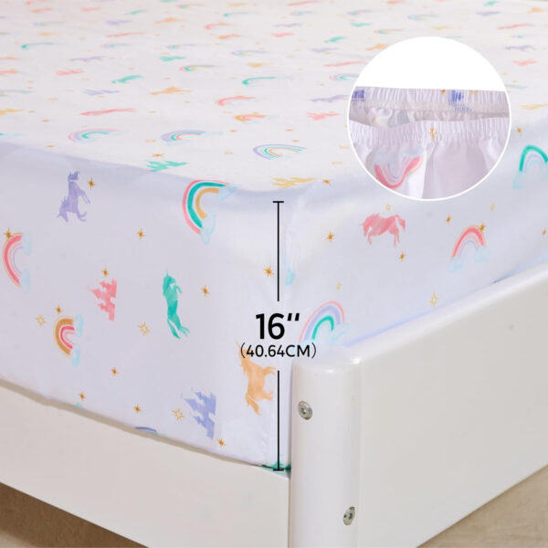 688b9d2d2961db88398ad4dfb7b7c82f14eeca353fe662ee64f42.jpg Joiedomi Kids Twin Sheet Set Unicorn - 3 Piece Soft Microfiber Bed Sheets - Deep Pocket Wrinkle Free, Cozy Toddler Bedding Set, Fade Resistant Breathable for Boys Girls Teens