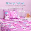 688b9d4dc4ada28e9b0c9ada5610087e085f04c8e2f42854c78de.jpg Joiedomi Kids Twin Sheet Set Unicorn - 3 Piece Soft Microfiber Bed Sheets - Deep Pocket Wrinkle Free, Cozy Toddler Bedding Set, Fade Resistant Breathable for Boys Girls Teens
