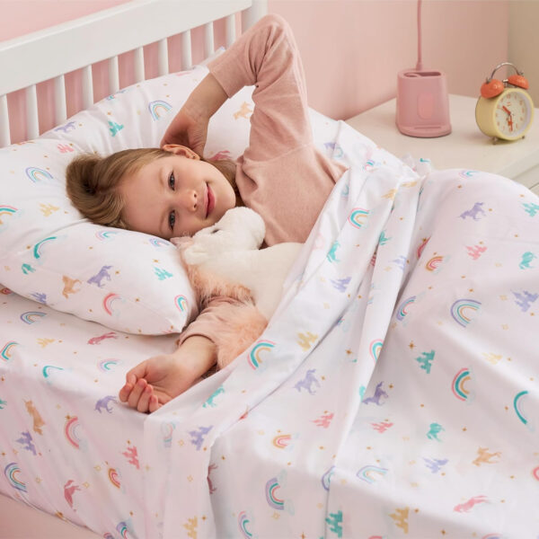 688b9d5a4fab4b920747f8f29e9498c29f03523db6835346eeeb2.jpg Joiedomi Kids Twin Sheet Set Unicorn - 3 Piece Soft Microfiber Bed Sheets - Deep Pocket Wrinkle Free, Cozy Toddler Bedding Set, Fade Resistant Breathable for Boys Girls Teens