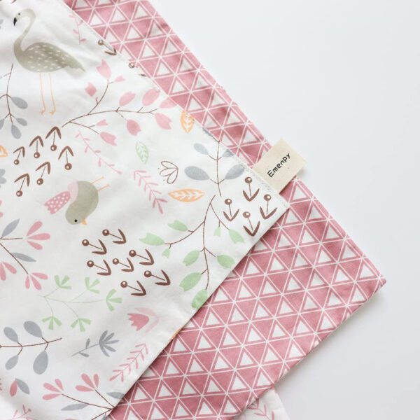 688b9d7fbb7439029f7182da365a13a89c25c370d17c4a32046ef.jpg 100% Cotton Crib Bedding Set for Baby Boys Girls,3 Pcs Baby Bed Linen Include Duvet Cover,Fitted Sheet,Pillowcase,Nursery Decoration,No Filler(Pink)