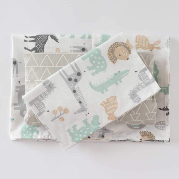 688b9d874b90bbe12cb514deb42c3a442a5f57f7a0d9e243b852e.jpg 100% Cotton Crib Bedding Set for Baby Boys Girls,3 Pcs Baby Bed Linen Include Duvet Cover,Fitted Sheet,Pillowcase,Nursery Decoration,No Filler(Pink)