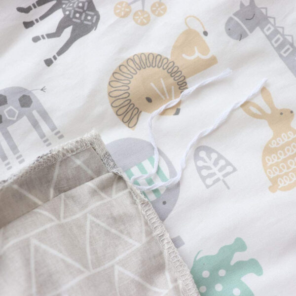 688b9d8ba5300551325a28d5792fa53e81983f93975edb2758ab6.jpg 100% Cotton Crib Bedding Set for Baby Boys Girls,3 Pcs Baby Bed Linen Include Duvet Cover,Fitted Sheet,Pillowcase,Nursery Decoration,No Filler(Pink)