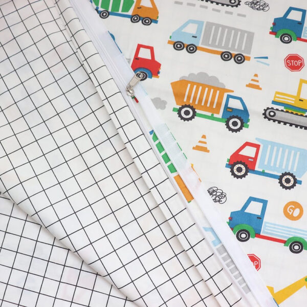 688b9d932eb9c181bf48471cf2fe4d4347c085ba931e968f98759.jpg 100% Cotton Crib Bedding Set for Baby Boys Girls,3 Pcs Baby Bed Linen Include Duvet Cover,Fitted Sheet,Pillowcase,Nursery Decoration,No Filler(Pink)