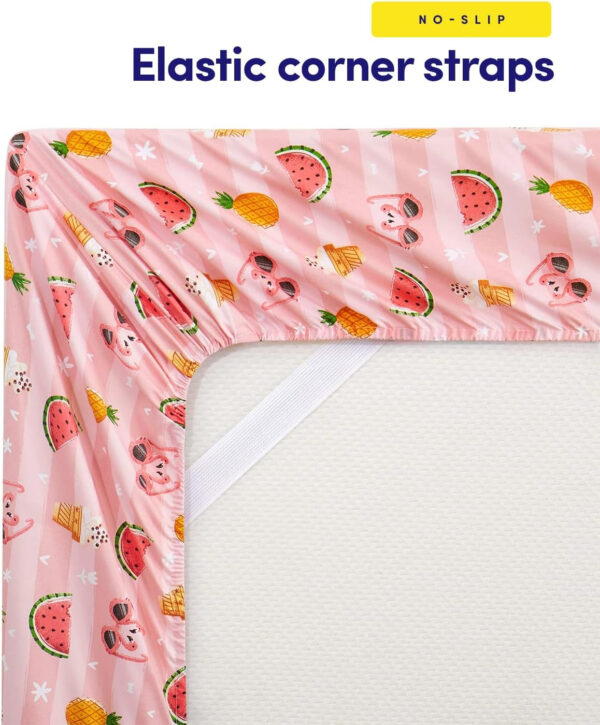 1500 Supreme Kids Bed Sheet Collection - Twin Sheets Bed Sheets Kids Bedding Sets for Girls Boys Toddlers with Fitted, Flat, and Pillowcase, Twin, Summer Fun Pink
